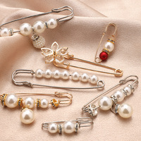 Perle Hijab broches mignonnes broches broches perle décolleté col revers Hijab fixe serrage taille vêtements broche écharpe accessoire à créer soi-même