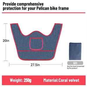 Serviette pour cadre de vélo de spinning, microfibre super absorbante, antidérapante, élastique, protection contre la transpiration, protection du cadre, salle de sport/studio, vente en gros et OEM - Product Image 2