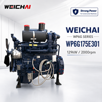 Moteur diesel complet SCDC Weichai WP6G WP6G175E301 175HP 129kW/2000rpm pour les engins de construction industriels, les rouleaux compresseurs à tambour unique et les chargeuses