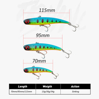 Leurre de pêche dur en plastique ABS d'eau douce OEM 13G/24G/30G/34G VIB pour bar, perche et truite dans les rivières et les lacs
