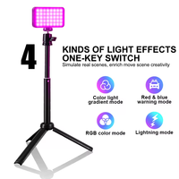 Lumière vidéo et photo LED RGB rechargeable avec température de couleur réglable, éclairage de studio portable pour maquillage et téléphone