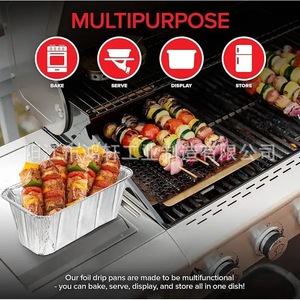 Bandeja de aluminio HONGXUAN de 20.3*9.2*7CM para barbacoa, horno, picnic y camping - Product Image 5