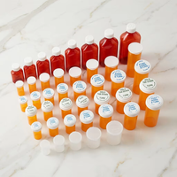8DRAM 10DRAM 13DRAM Pill Pharmacy Vials Contenedores Botellas Pop Top Plástico Tapa resistente a los niños Fabricación