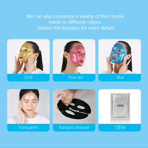 Oem Odm ไฮโดรเจลแผ่นให้ความชุ่มชื้นสำหรับใบหน้า,มาสก์บำรุงผิวปกป้องผิวจากวีแกนทางการแพทย์คอลลาเจนให้ความชุ่มชื้นบางสีฟ้า - Product Image 6