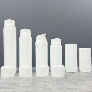 Custom logo Airless <b>Pump</b> <b>Bottle</b> White Plastic 30ml 50ml 80ml 100ml 120ml 150ml 200ml Airless Vacuum Cosmetic <b>Pump</b> <b>Bottle</b> - Product Image 1
