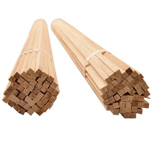 Bilah strip tongkat kayu Paulownia persegi bulat untuk siswa DIY kerajinan Model ruang bangunan dari hutan Hengyu - Product Image 1