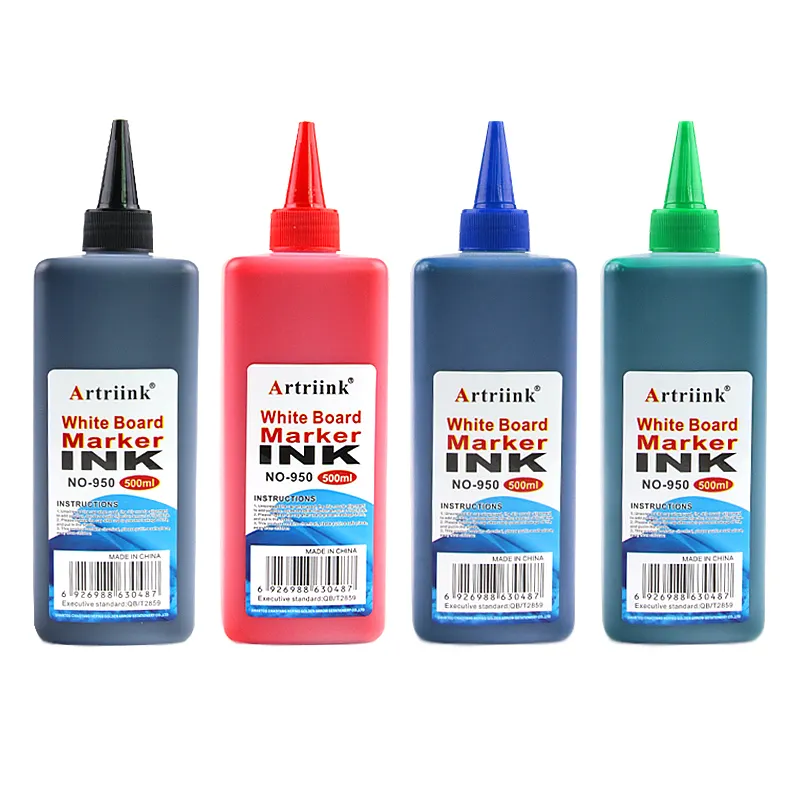 Wholesales White board marker ink500ml black blue red color whiteboard erasable marker pen ink