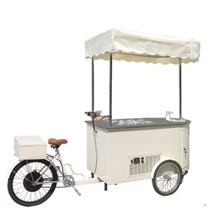 3 ruote triciclo elettrico gelato bici strada Mobile carrello gelato con ombrello - Product Image 1