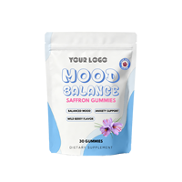 Gummies véganes au safran avec magnésium, L-théanine et vitamine B6 pour la concentration, la mémoire et la réduction du stress