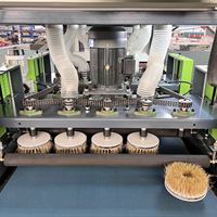 Machine automatique de polissage de surfaces en bois, ponceuse-polisseuse pour panneaux en bois, taille, vitesse et largeur de travail personnalisables