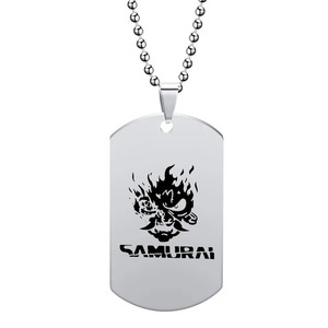 Anime Game <span class=keywords><strong>Cyberpunk</strong></span> <span class=keywords><strong>2077</strong></span> Collier Vincent Valerie Titane Acier Pendentif Halloween Mode Homme Femme Cosplay Accessoire Cadeaux - Product Image 1