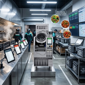 Machine de cuisson professionnelle avec écran tactile LCD et alimentation automatique de 2 canaux d'assaisonnements liquides - Product Image 1