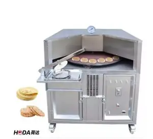 Jenis Gas Rotary Produk Gandum Kecil Rotari Pita Roti Baking Membuat Mesin Baja Tahan Karat Gas Jenis Chapati Roti Rotary Baking