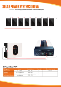 Système solaire hybride basse fréquence 3kva 5kva 10kva, système solaire hors réseau pour usage domestique - Product Image 1