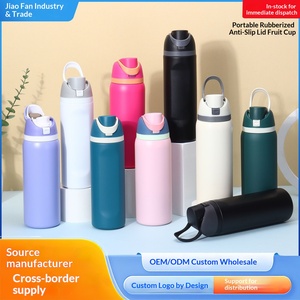 32oz Owaal Stainless Steel Insulated Water Bottle Custom <strong>Flasks</strong> <strong>with</strong> Vacuum Thermos <strong>Straw</strong> BPA-Free Sport Travel Tumblers - Product Image 2
