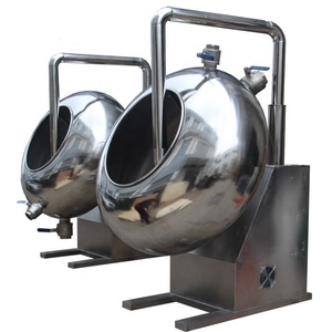 Amandelnoten Pinda Noten Suiker Coating Machine Zoetwaren Gummy Candy Coating Polijstpan Machine - Product Image 1