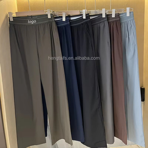 <span class=keywords><strong>Pantalon</strong></span> de sport décontracté pour <span class=keywords><strong>femme</strong></span>, <span class=keywords><strong>taille</strong></span> haute, ample et confortable, couleur unie, style basique, luxe yoga - Product Image 1