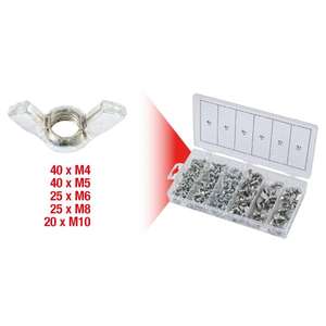 KS TOOLS-970,0470 Surtido de tuercas de mariposa, 150 (4042146510919 uds)-ELEMENTOS EAN PARA FIJACIÓN DE FIJACIONES - Product Image 3