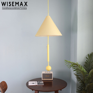 WISEMAX FURNITURE Nordic plafoniera lampadario a forma di cono lampade a sospensione colorate <span class=keywords><strong>soggiorno</strong></span> <span class=keywords><strong>LED</strong></span> luce decorativa calda - Product Image 4