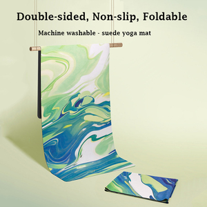 Tapis de yoga portable LEECORK 1 mm en caoutchouc suédé, antidérapant, à forte adhérence, pliable, imperméable et écologique - Product Image 2