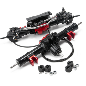 2 paires d'essieux avant et arrière en alliage d'aluminium avec blocage <span class=keywords><strong>de</strong></span> différentiel pour <span class=keywords><strong>voiture</strong></span> RC Rock Crawler 1/10 A103008 D90 TF2, pièces <span class=keywords><strong>de</strong></span> mise à niveau - Product Image 1