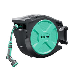 दीवार माउंट टेबल स्वचालित रीविंड गार्डन नली रील मुक्त लॉकिंग नली 180 ° मुक्त रोटेशन आपके बगीचे को कवर करता है - Product Image 6