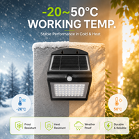 Lampe murale solaire LED à double éclairage avant et arrière, forme en V brevetée, 500 lm, pour usage extérieur