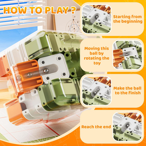 Kids Stress Relief Toy Sensory Toys Birthday Gift Brain Teaser 3D <strong>Maze</strong> Cube Puzzle Magic <strong>Maze</strong> Board Game Novelty Track <strong>Ball</strong> - Product Image 5