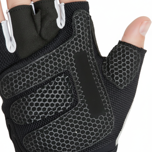 ถุงมือขี่มอเตอร์ไซค์กันลื่นครึ่งนิ้วถุงมือปั่นจักรยานสำหรับเด็กผู้ชายเด็กผู้หญิงถุงมือหนัง - Product Image 1