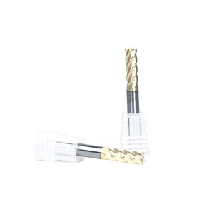 Fresa de metal de alta calidad, brocas de router, fresa de extremo cuadrado, carburo sólido con recubrimiento de nano platino, dureza HRC68, ODM/OEM CNC - Product Image 2