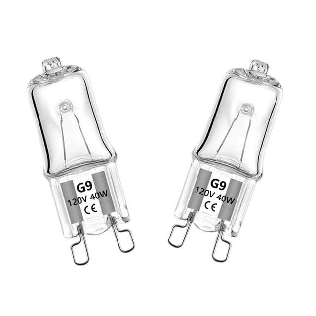 Hot-selling Quartz G9 Halogen Lamp with Temperature Resistance of 300° C 120V 230V 25W 40W 50W 60W Oven Bulb