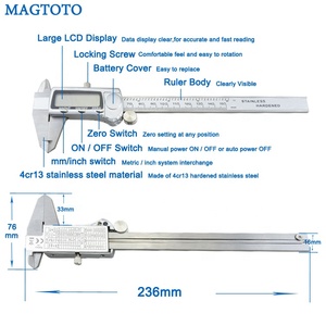 Giá Rẻ LCD Hiển Thị Insize 150 Mét 200 Mét 300 Mét Kỹ Thuật Số Vernier Caliper Để Đo - Product Image 4