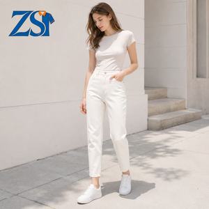 <span class=keywords><strong>Jeans</strong></span> Zesheng de Cintura Alta para <span class=keywords><strong>Mujer</strong></span>, Corte Regular, Pierna Recta, Pantalones de Mezclilla hasta el Tobillo, Transpirables, Casuales y Profesionales - Product Image 1