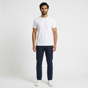 Meilleur Pas Cher Pur 100% Coton 0.99-1.3usd Uni Blanc T-shirts Impression Personnalisée Broderie Oem logo Blanc T-shirt pour Hommes - Product Image 1