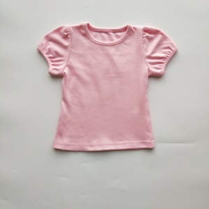 Precio de fábrica al por mayor 100% camisas de algodón peinado ropa de bebé niña <span class=keywords><strong>camiseta</strong></span> lisa Tops de bebé <span class=keywords><strong>camiseta</strong></span> encantadora - Product Image 2