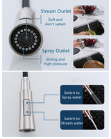Robinet de cuisine extractible intelligent à capteur tactile, mélangeur d'évier en acier inoxydable sans plomb, poignée unique, personnalisé OEM pour villa