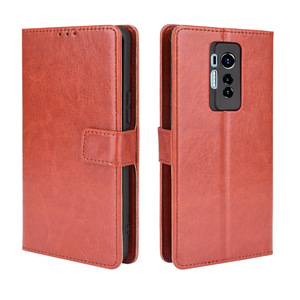 Étui Magnétique à Cartes pour Tecno AC8, Housse de Téléphone Antichoc en Cuir Luxe Effet Cheval Fou pour Tecno Phantom <span class=keywords><strong>X</strong></span> - Product Image 1
