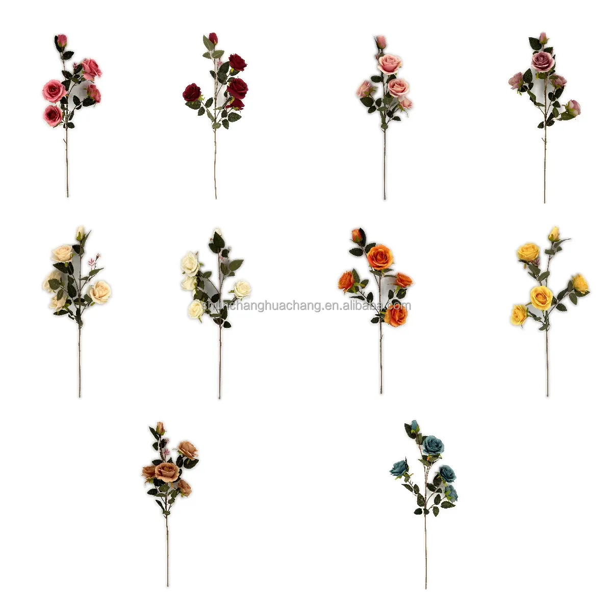 Einzelne 5 Köpfe Rosa Grandiflora About Face Herbst farbe Künstliche Blumen für Dekoration/Zuhause/Hochzeit/Hotel/Event/Festival