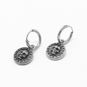 Yunnique – boucles d'oreilles en forme de crâne, en acier inoxydable, rondes, style Punk Rock, bijoux de fête pour hommes et femmes - Product Image 5