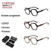 Lunettes de vue classiques haut de gamme en acétate et métal, logo personnalisé, monture optique pour femmes et hommes