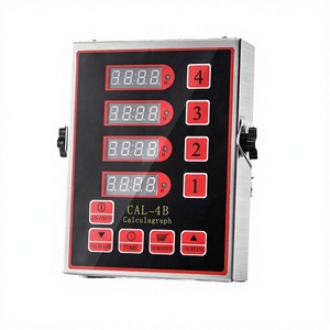 CAL4B Electric 4-Channel Stainless Steel Kitchen <b>Timer</b> LED Display Digital Reminder Loud Alarm for Commercial Restaurant - Product Image 4