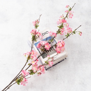 Petites fleurs artificielles de bégonia en soie, fausses plantes vertes, pour décoration d'entrée de salon, de mariage ou de maison, signifiant bon augure - Product Image 5