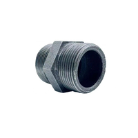 Raccord mâle en acier au carbone fileté BSPT/NPT, peint en noir, certifié ISO pour système de pipeline d'eau et de gaz, classe 150