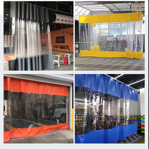 Bâche personnalisée <span class=keywords><strong>pavillon</strong></span> lavage de <span class=keywords><strong>voiture</strong></span> eau bloquant cloison rideau bord grattage étanche tirant rideau étanche à la pluie - Product Image 5