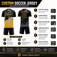 Camiseta de Fútbol Personalizada con Nombre de Jugador, Uniforme de Fútbol Transpirable y Elástico