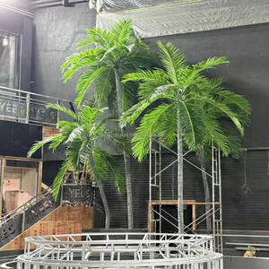 BL-FTL04 Palmier artificiel Washington en fibre de verre, plante verte de simulation, faux palmiers d'extérieur résistants aux UV - Product Image 1