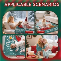 Couverture de Noël en polyester douce et chaude, imprimée Joyeux Noël, pour la décoration de la maison et des fêtes