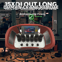 Control remoto industrial inalámbrico personalizado a prueba de agua con 6 joysticks y pantalla LCD para grúas, excavadoras y equipos de elevación
