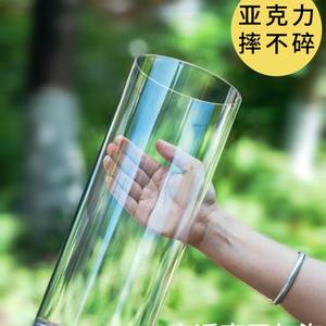 Vases en plastique acrylique transparents, noirs, <span class=keywords><strong>grands</strong></span>, longs, rectangulaires, ronds, cylindriques, de luxe et abordables pour centres de table de mariage - Product Image 4