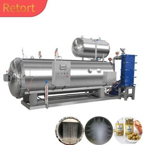 <span class=keywords><strong>Autoclave</strong></span> industriel de stérilisation en conserve de thon de poisson en conserve Stérilisateur de cornue en cascade d'eau de viande en conserve - Product Image 6
